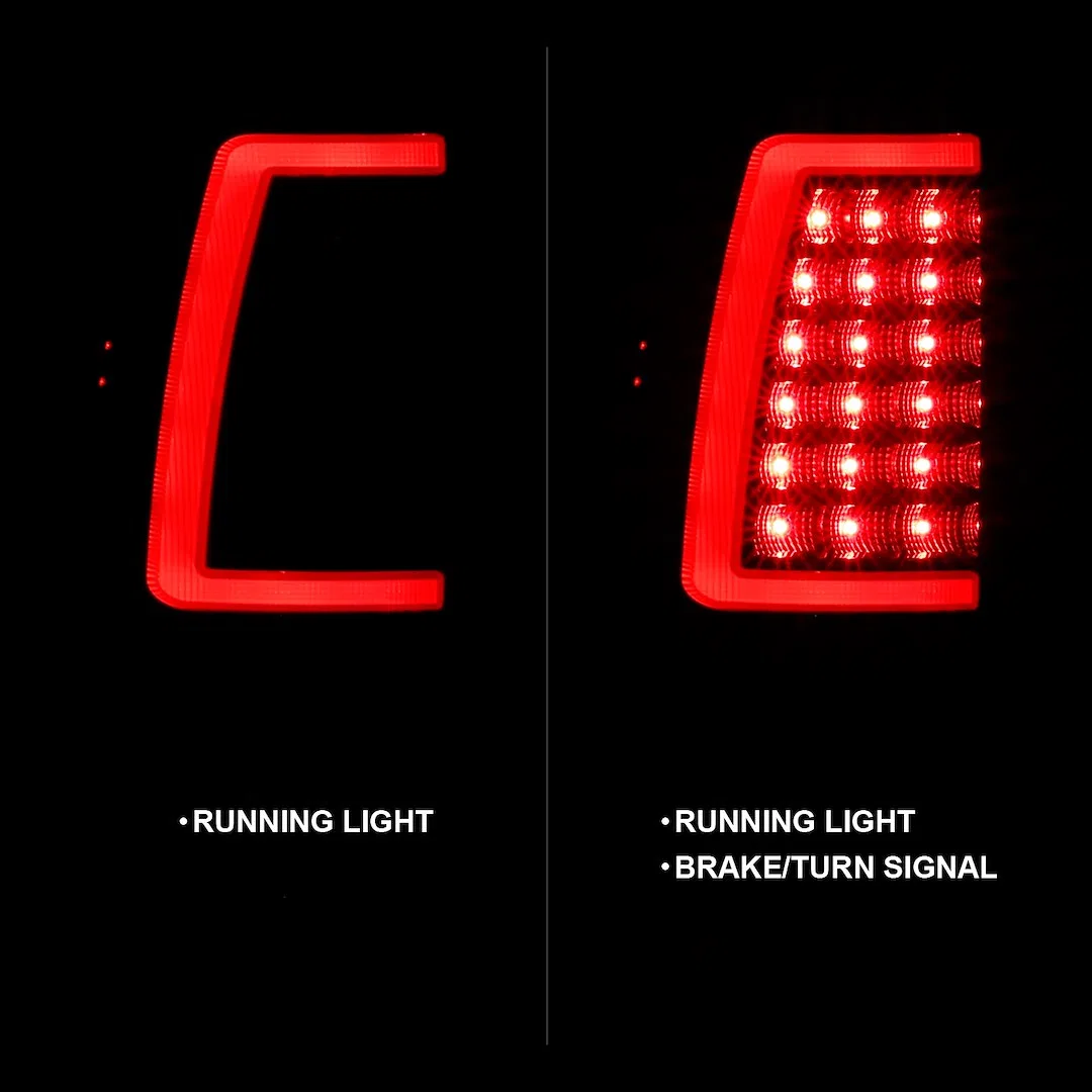 311334 – ANZO Tail Light Assembly, LED Smoke Lens With Red Reflectors Black Housing Brake/ Turn Signal Light/ Reverse...